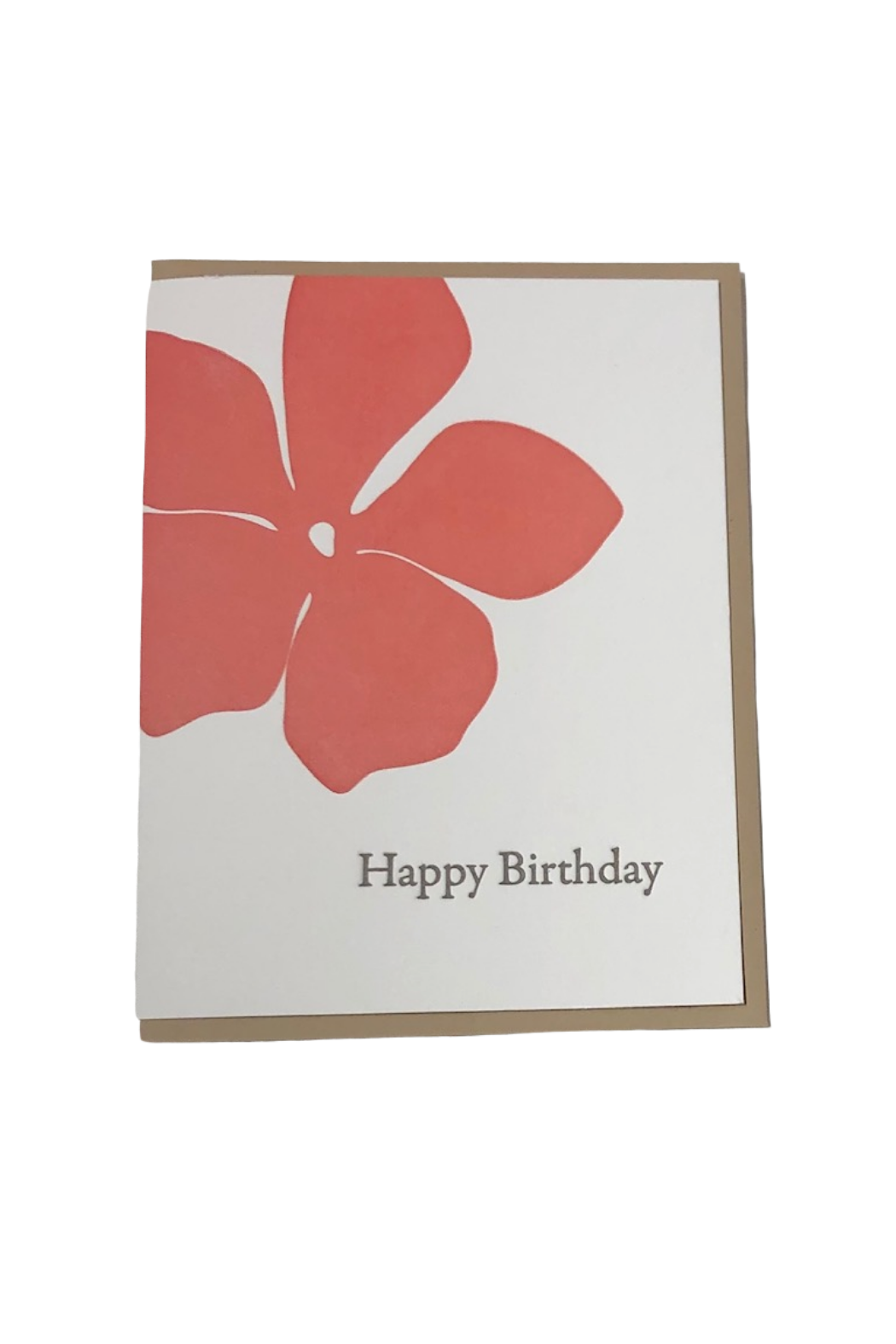 Hibiscus Birthday Letterpress Folded Card