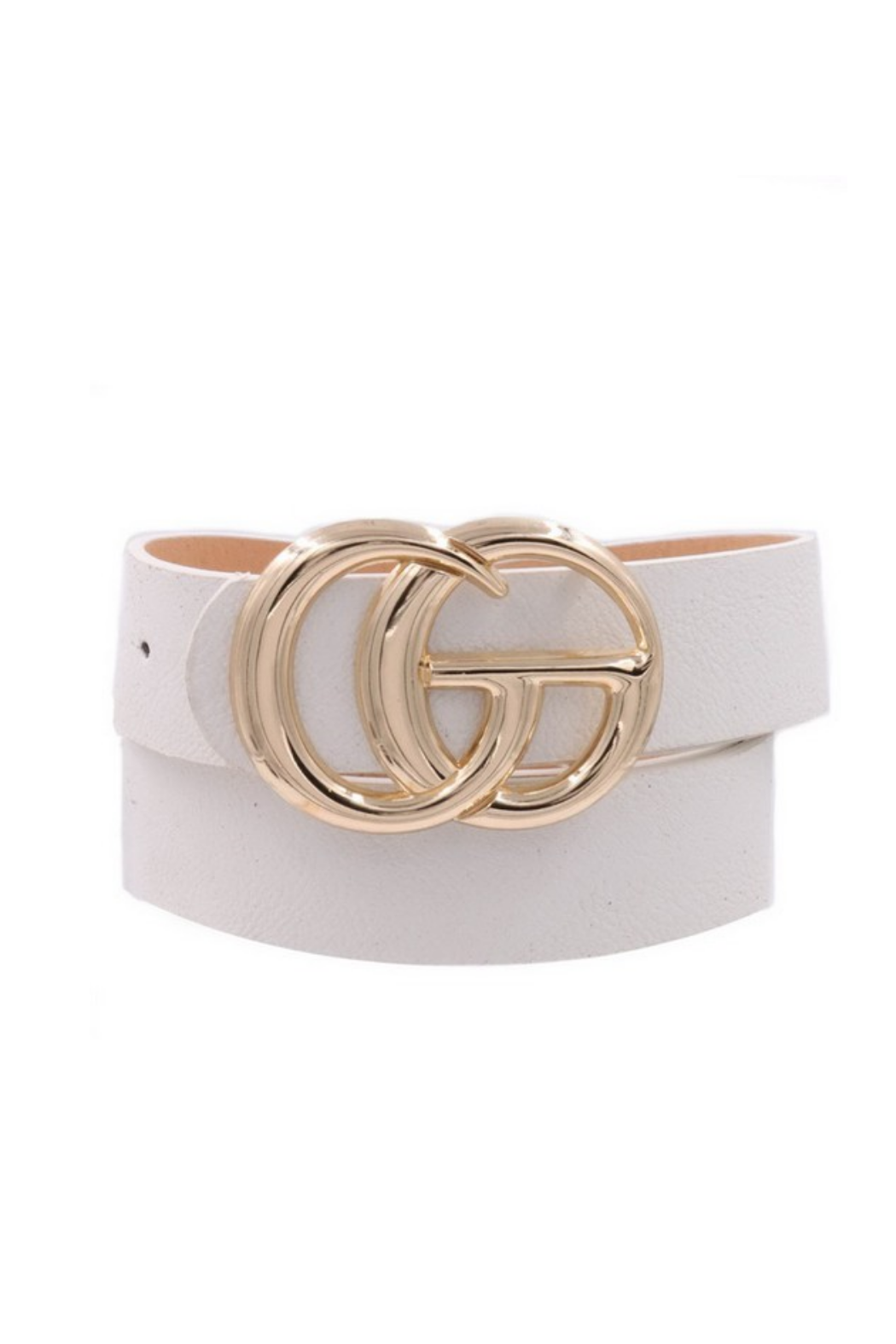 G Vegan Leather Double Buckle Belt