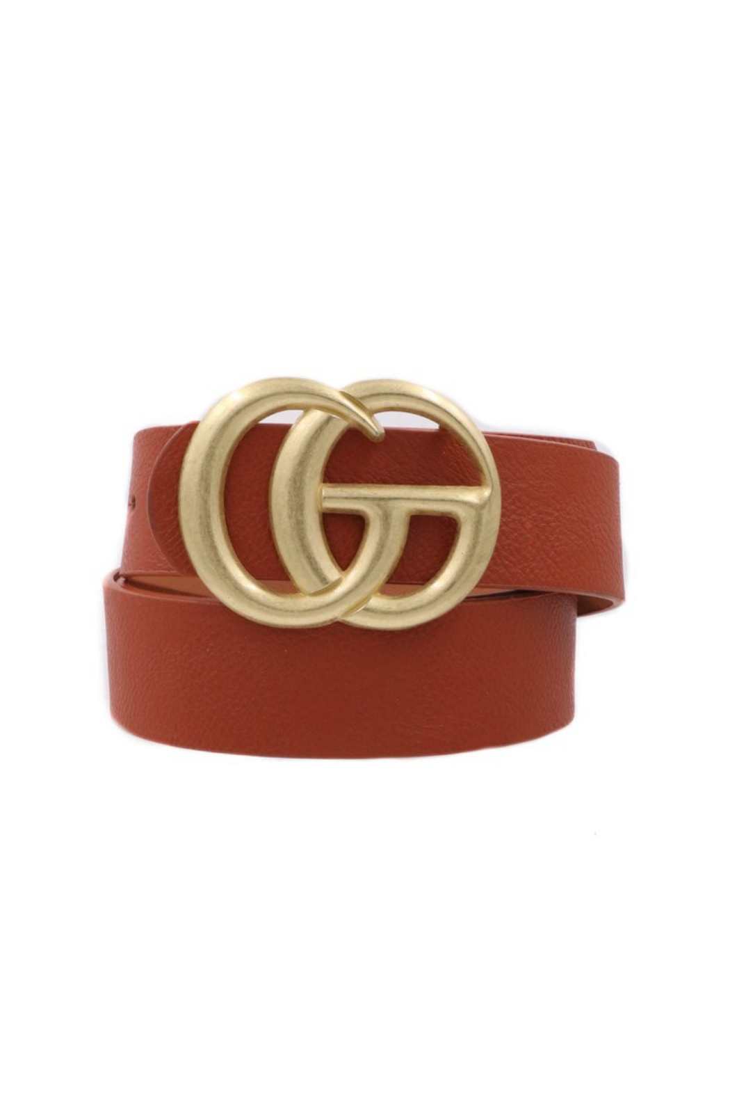 G Vegan Leather Double Buckle Belt