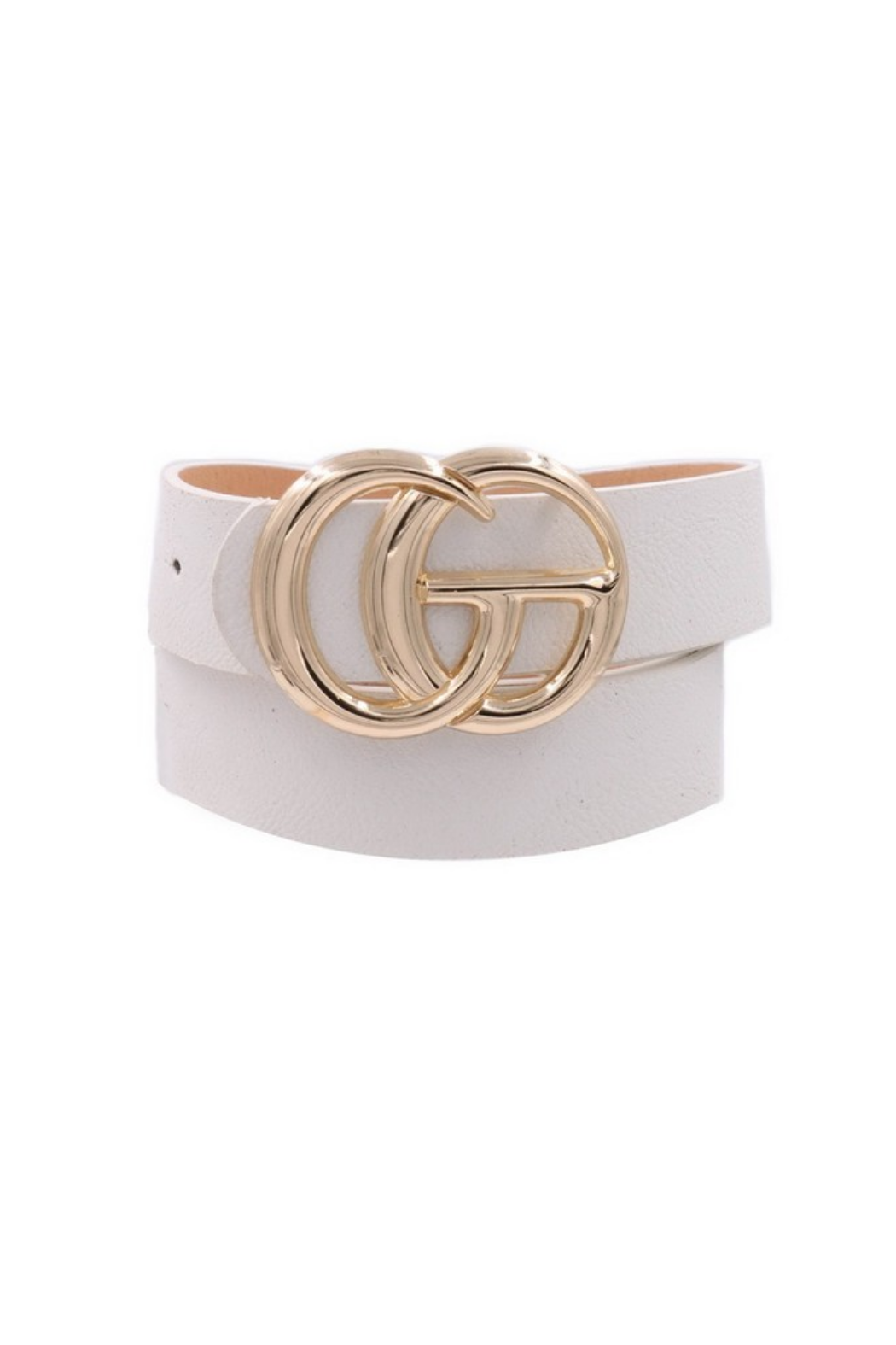 G Vegan Leather Double Buckle Belt