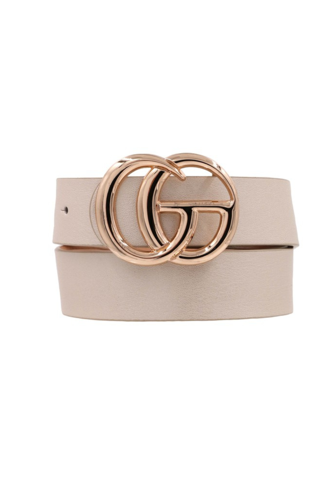 G Vegan Leather Double Buckle Belt