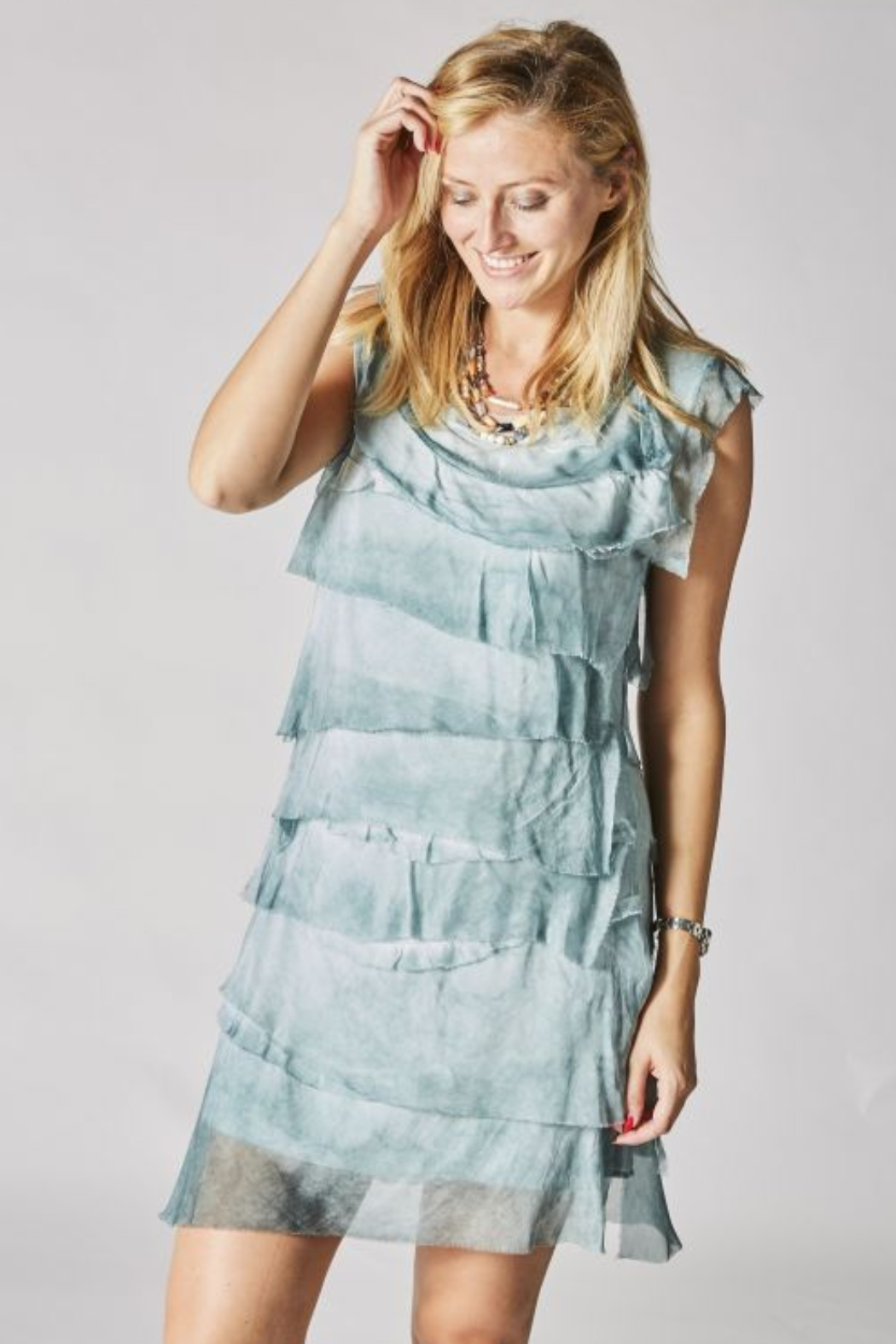 Silk Ruffle Dress