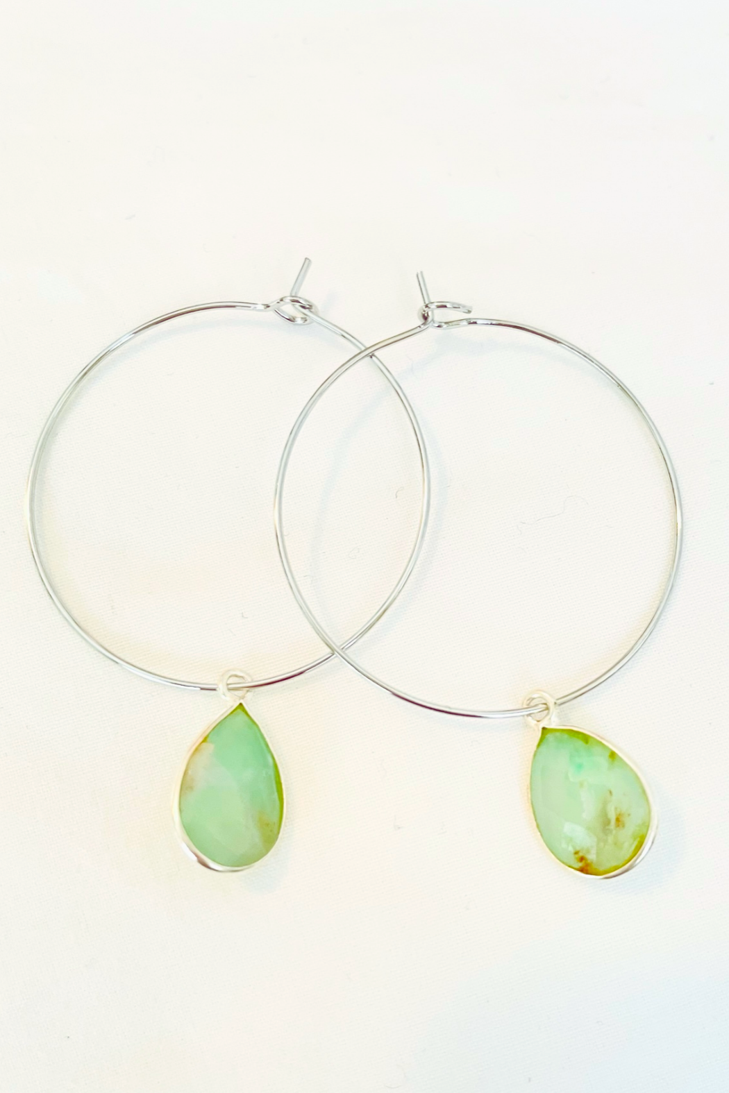 1" Mini Hoops ~ Gem Teardrop-6-11MM