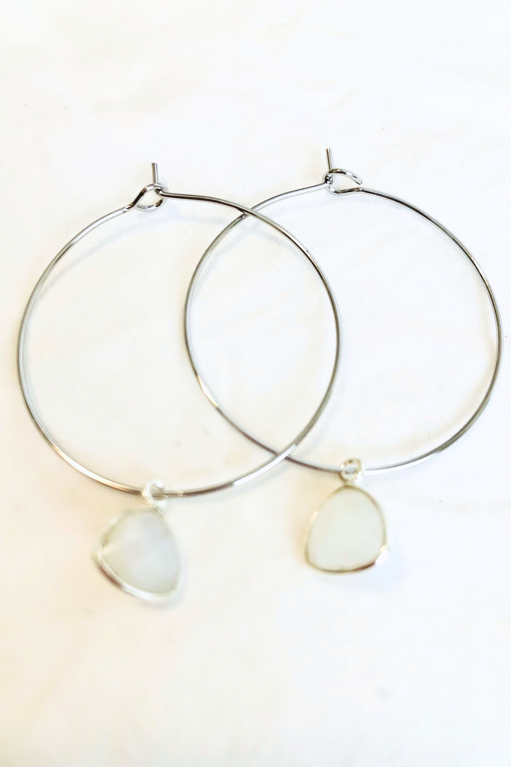 1" Mini Hoops ~ Gem Teardrop-6-11MM