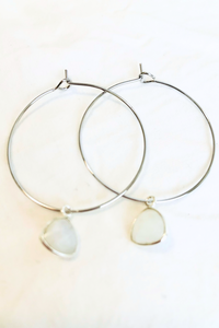 1" Mini Hoops ~ Gem Teardrop-6-11MM