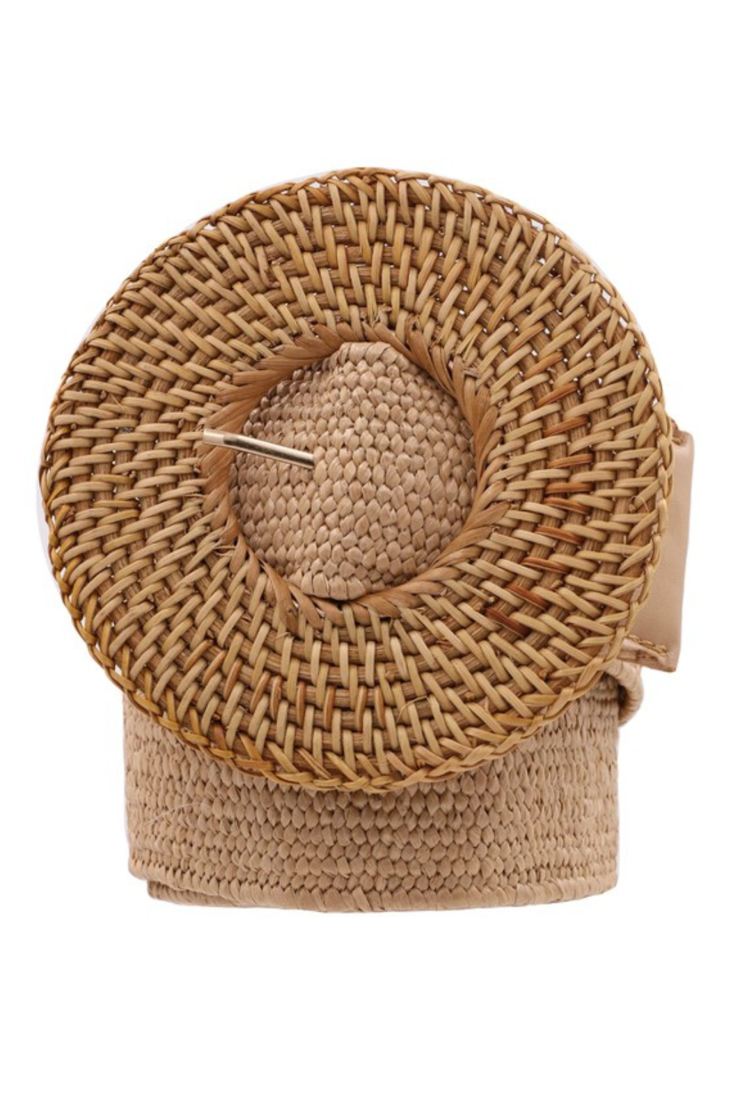Basket Weave Straw Belt