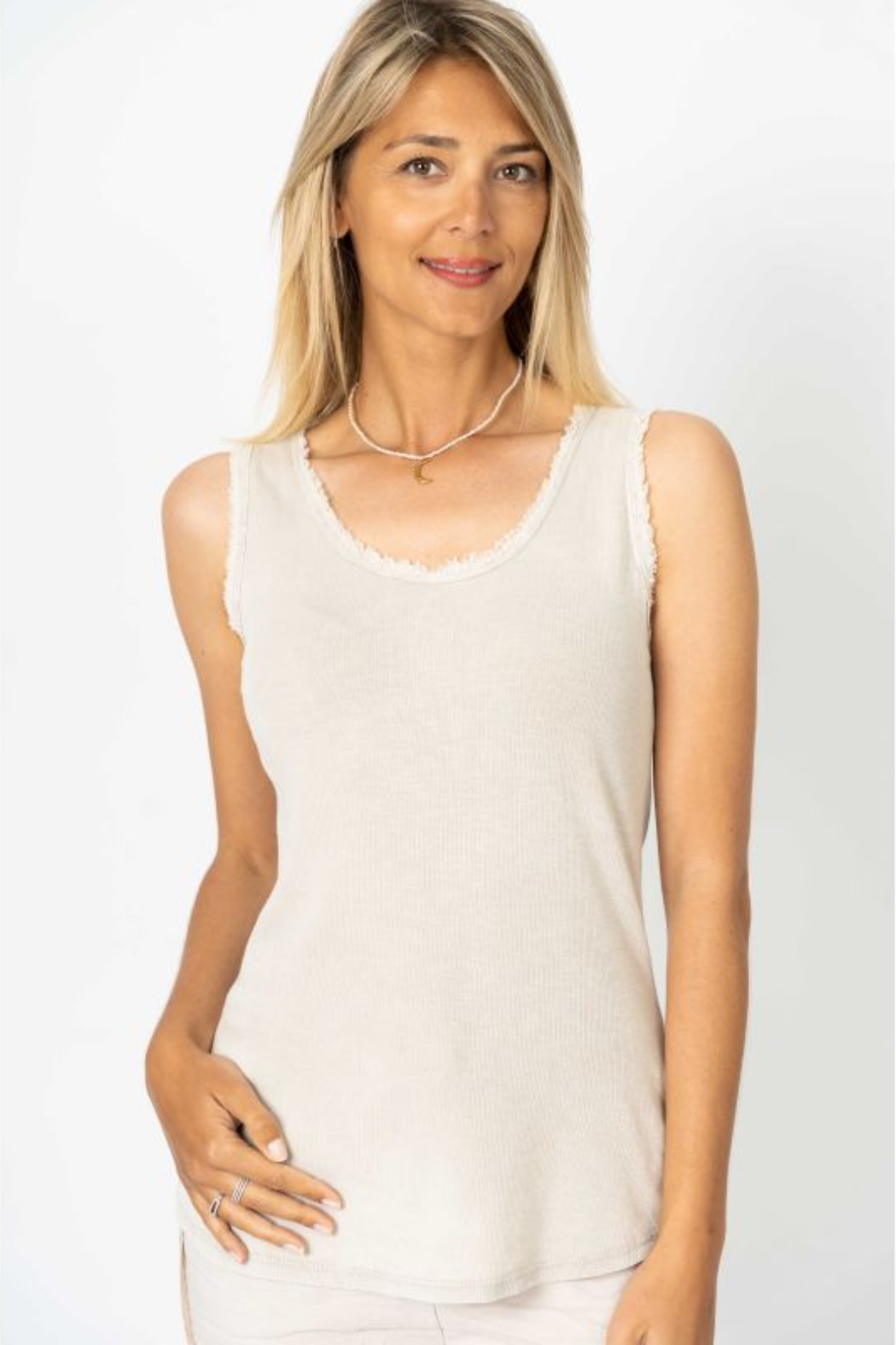 Cotton Tank ~ Raw Edge