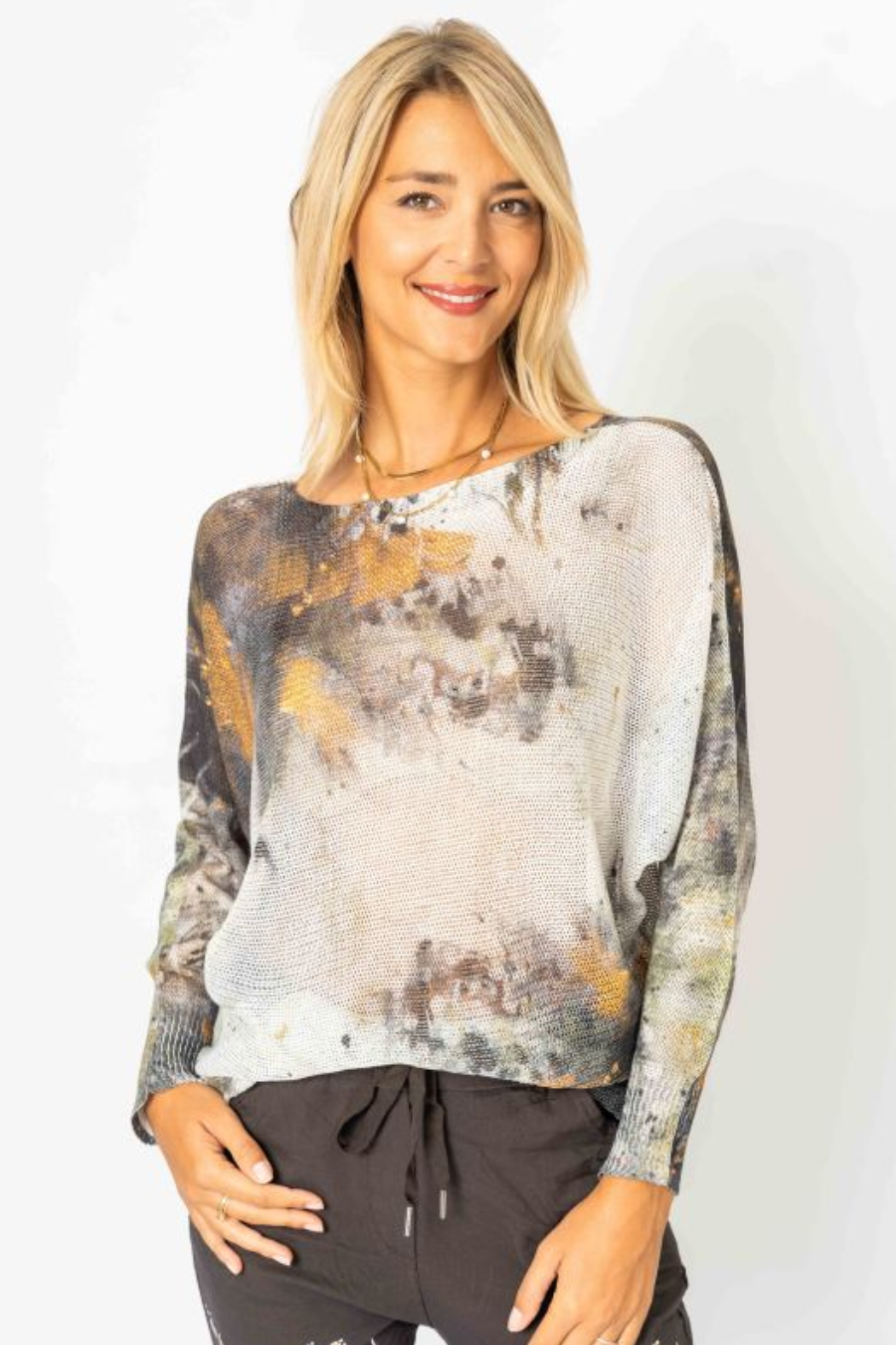 Paint Spray Printed Sweater