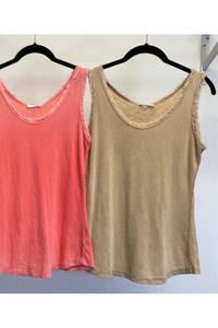 Cotton Tank ~ Raw Edge