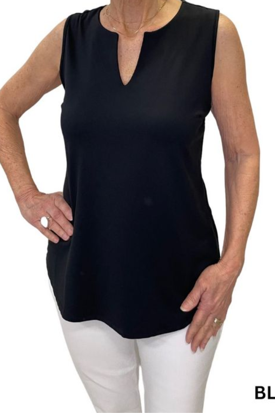 UPF50+ Sleeveless Key Hole Top