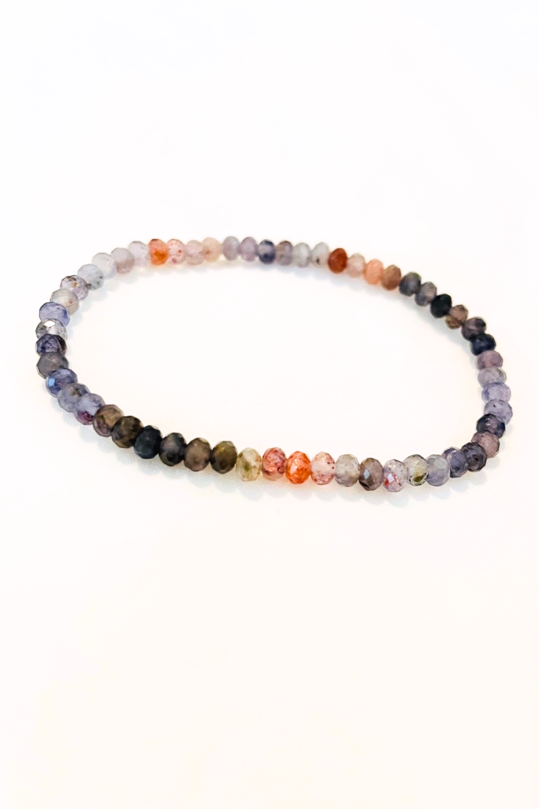 Rare Natural Sunstone Iolite Healing Gem Bracelet - 4MM