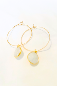 1" Mini Hoops ~ Gem Teardrop-6-11MM