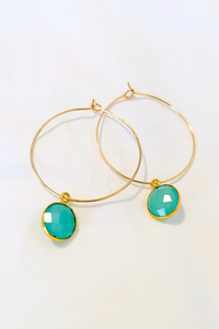 1" Mini Hoops ~ Round Gem-MD