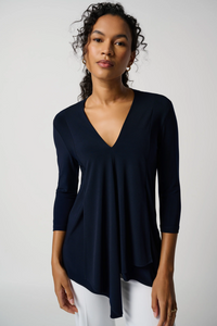 The Asymmetric 3/4 Sleeve Layered Tunic