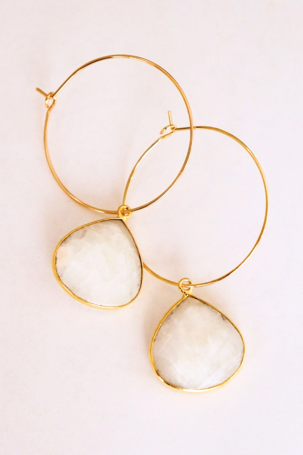 1" Mini Hoop - 20 MM XL Gemstone Earrings