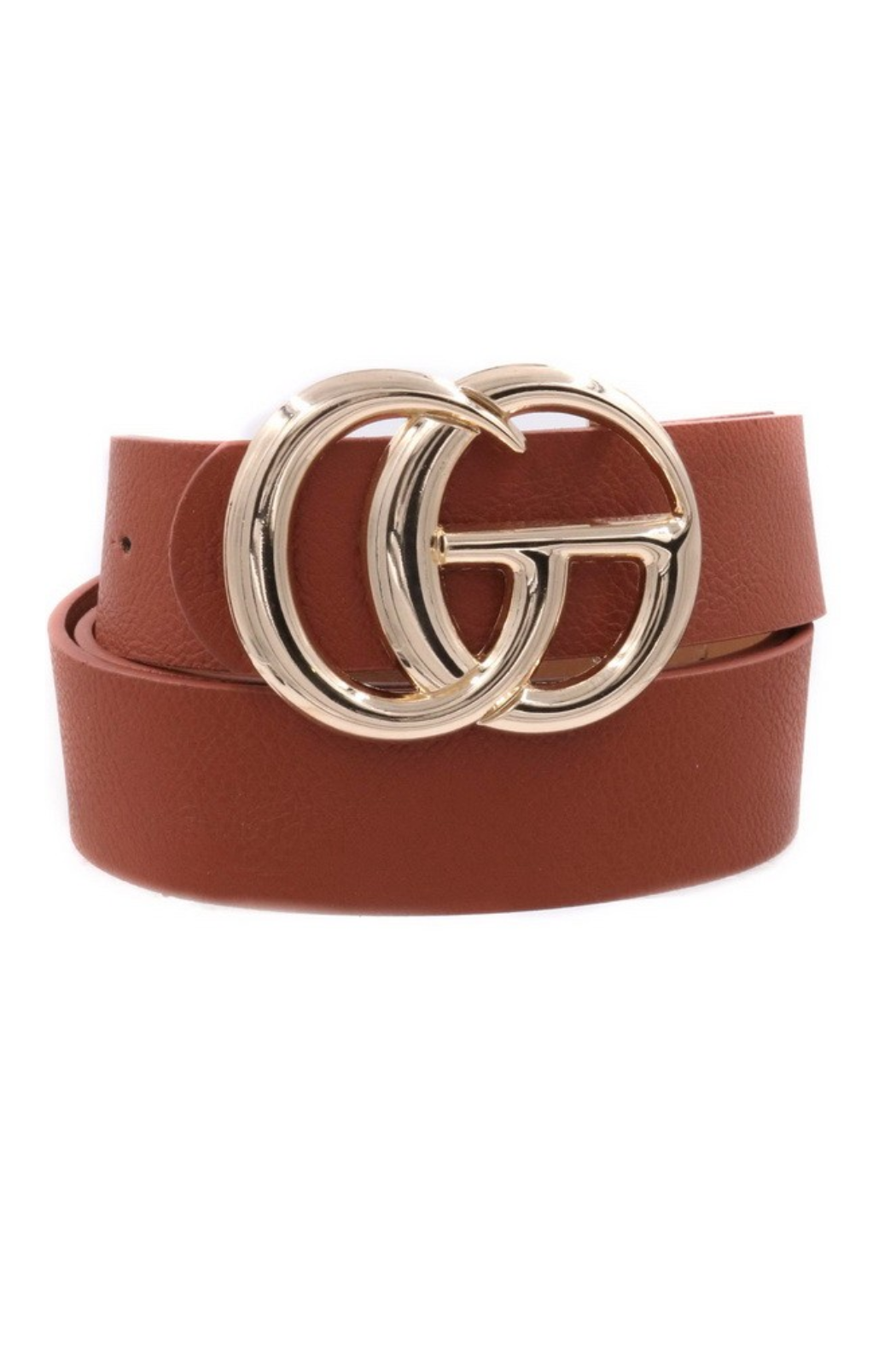 G Vegan Leather Double Buckle Belt
