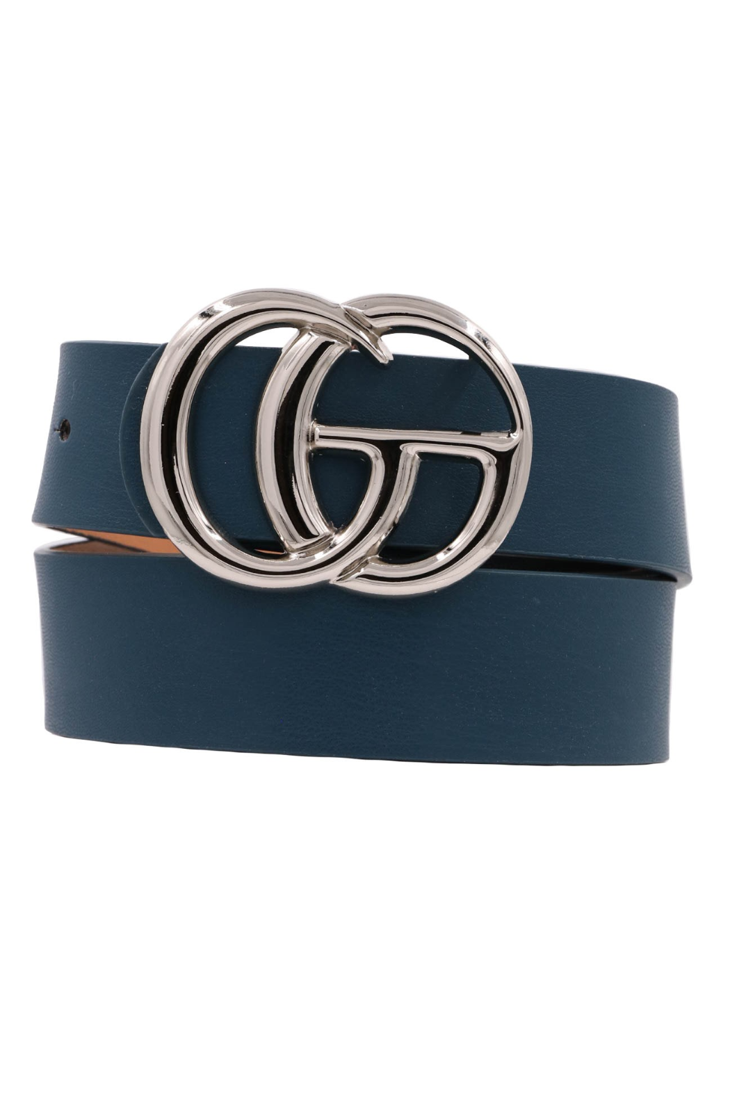 G Vegan Leather Double Buckle Belt