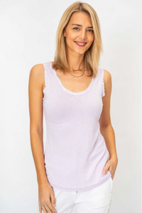 Cotton Tank ~ Raw Edge