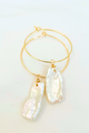 14K Gold Filled/White Rectangle