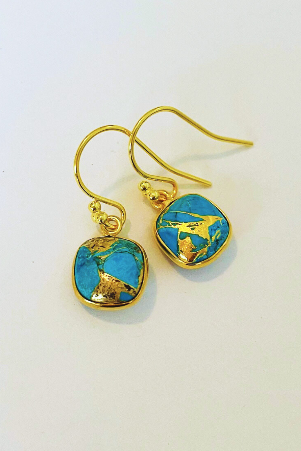Mojave Copper Cushion Drop Earrings