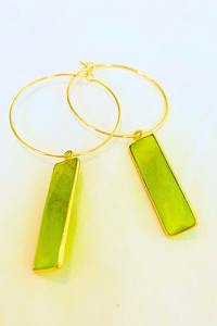 Jade Bar Hoops