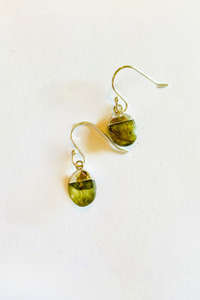 Electroplated Gem Drop Earring ~ Medium