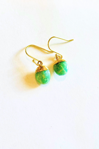 Electroplated Gem Drop Earring ~ Medium