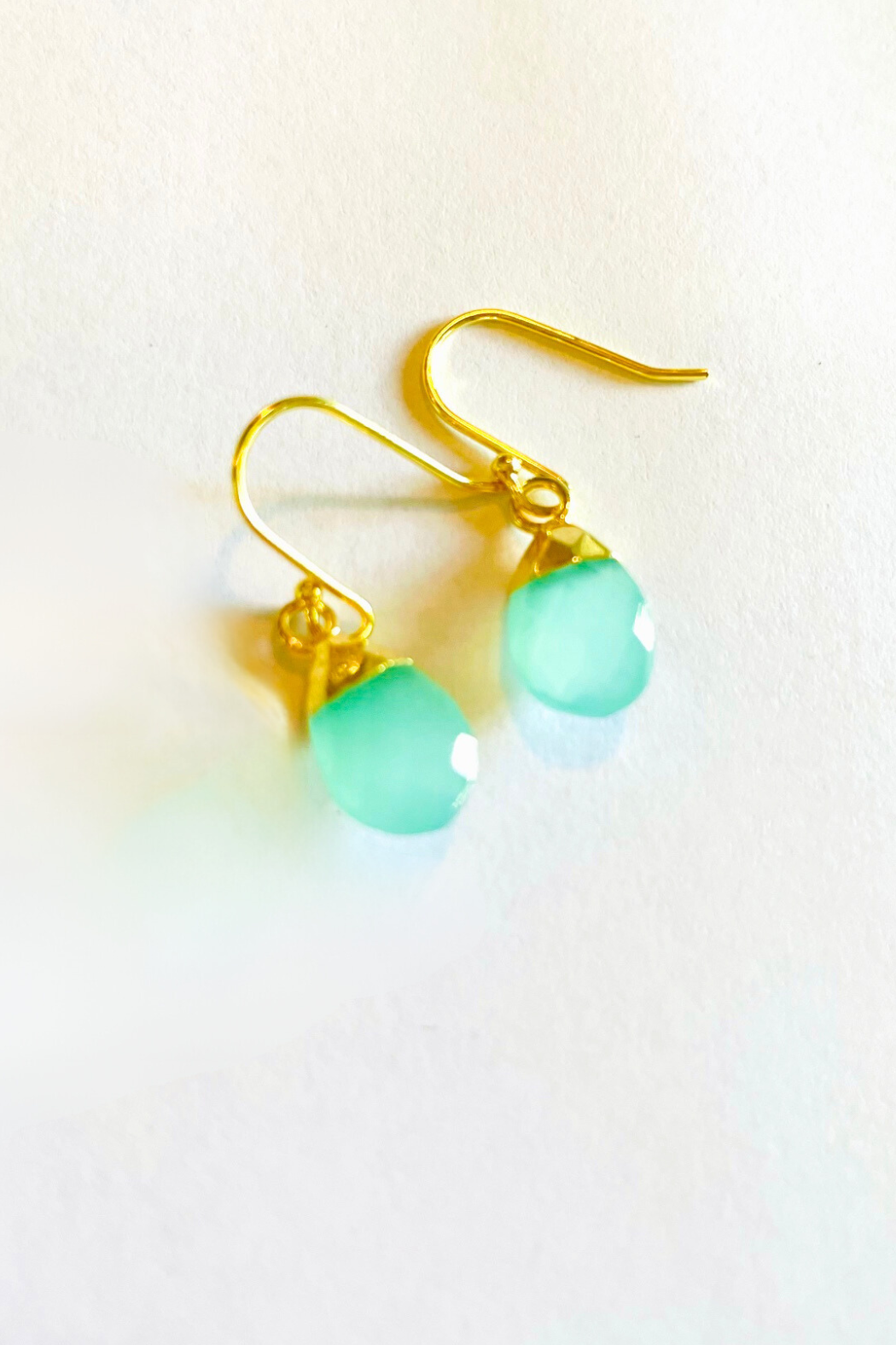 Electroplated Gem Drop Earring ~ Medium