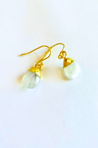 Electroplated Gem Drop Earring ~ Medium