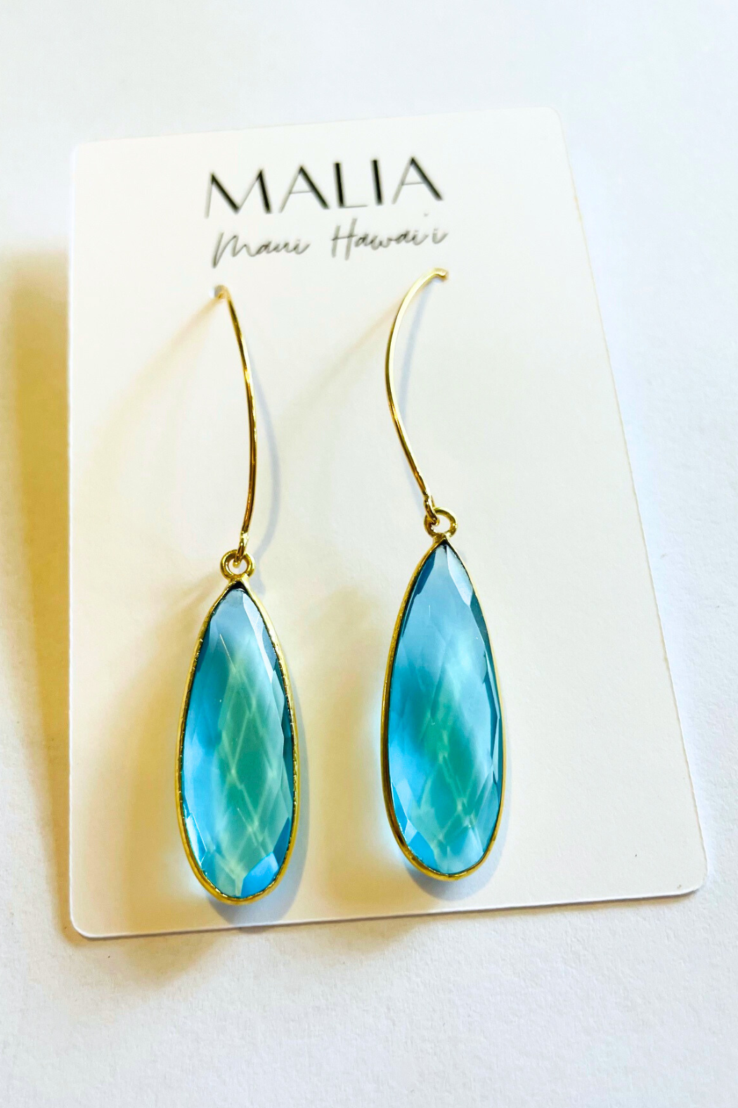 10x30 MM XL Gemstone Drop "V" Shape Earrings