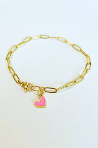 Piece of My Heart Paperclip Bracelet