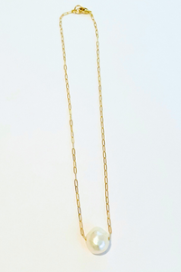 Baroque Freshwater Pearl Paperclip Necklace