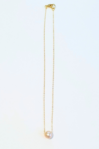 Freshwater Pearl Gold Float Necklace