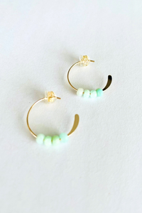 Mini Gemstone Open Hoops