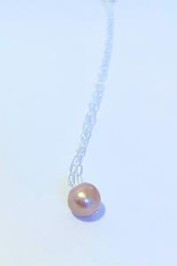 Silver Paperclip Edison Float Necklace