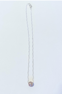 Silver Paperclip Edison Float Necklace