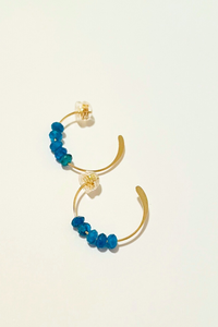 Mini Gemstone Open Hoops