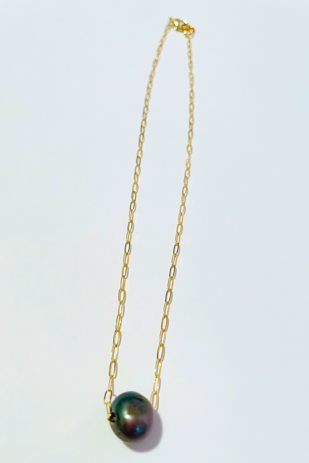 Baroque Freshwater Pearl Paperclip Necklace