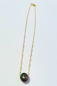 Baroque Freshwater Pearl Paperclip Necklace
