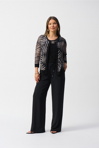 Jacquard Tropical Print Jacket and Cami Set