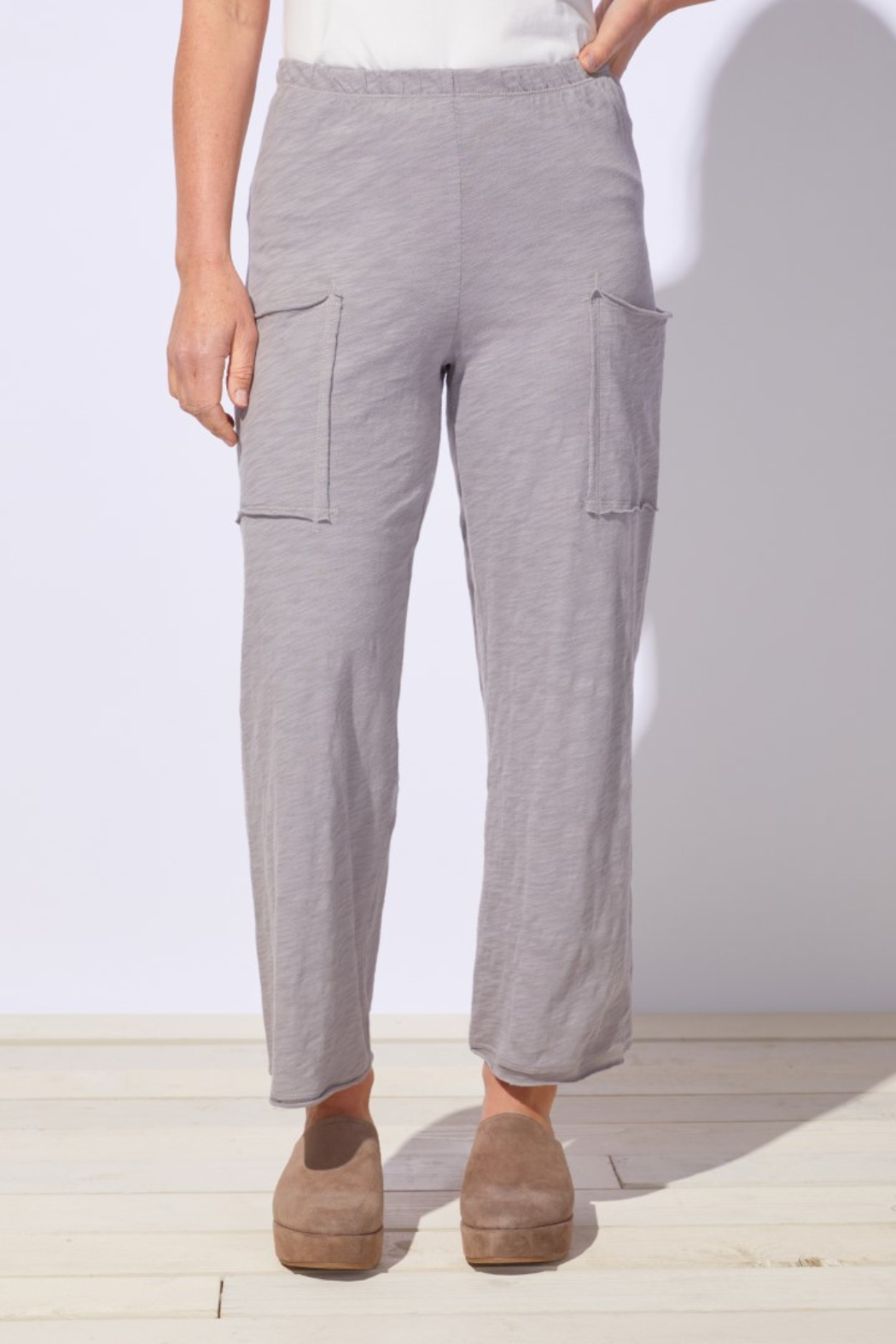 Pull-On Slub Knit Cargo Pant