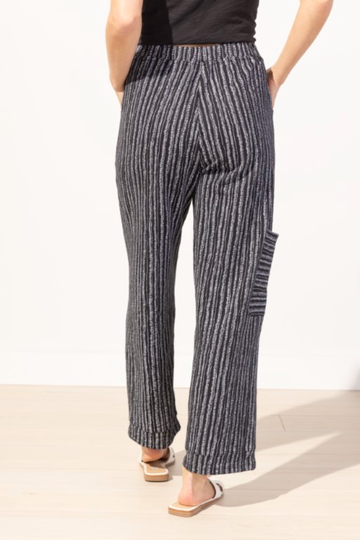 Bali Stripe Cotton Pocket Flood Pant
