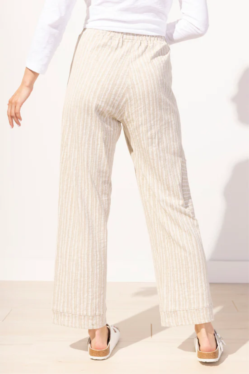 Bali Stripe Cotton Pocket Flood Pant