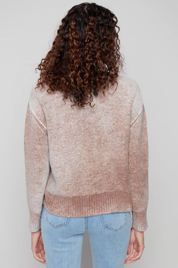 Long Sleeves Crew Neck Sweater - Front Body In Fancy Stitch