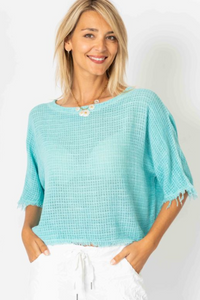 Cotton+Linen Mix Crop Top