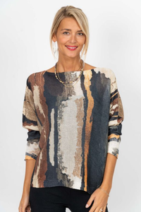 Gold Detailed Batwing Sweater