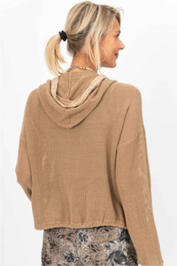 Hoodie Mesh Jacket w/ Sequins