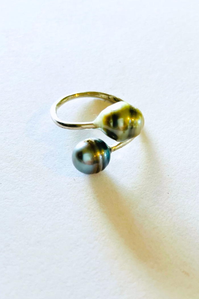Tahitian Silver Wrap Ring