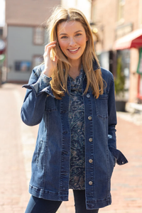 Stretch Denim Boyfriend Jacket