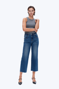 High Rise Wide Leg Denim Jeans